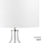 Elstead Lighting Table Lamp from the Orb range. Orb 1 Light Table Lamp (Complete with Black Shade) – SKU ORB-CLEAR-PN-BLK