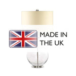 Elstead Lighting Table Lamp from the Orb range. Orb 1 Light Table Lamp - Clear – SKU ORB-TL-CLEAR