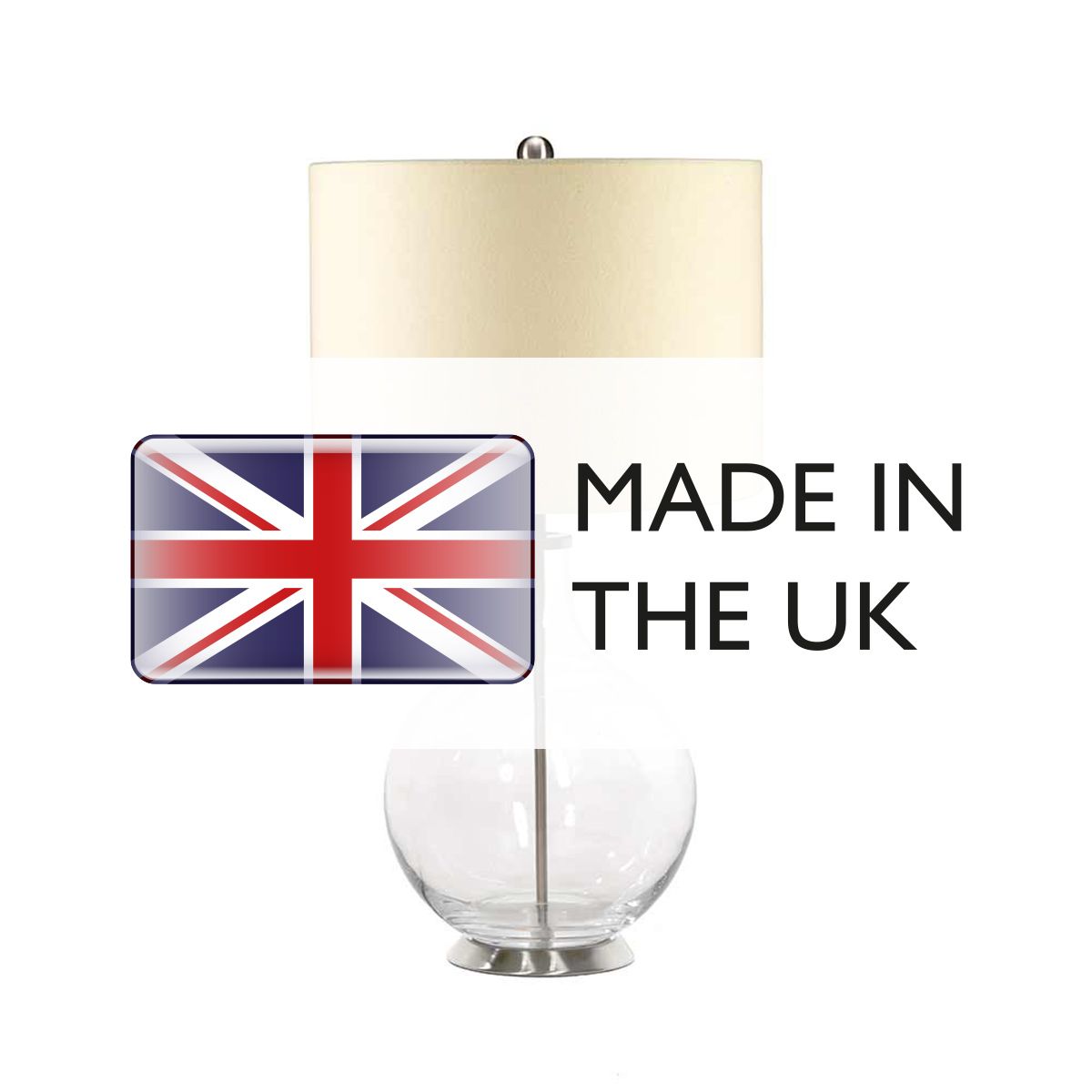 Elstead Lighting Table Lamp from the Orb range. Orb 1 Light Table Lamp - Clear – SKU ORB-TL-CLEAR