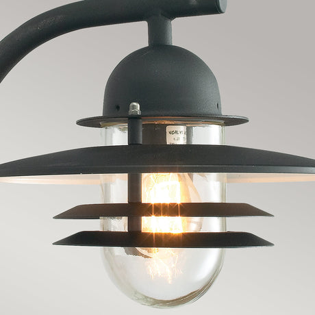 Norlys Oslo 1 Light Wall Lantern - Black OS2-BLACK-C