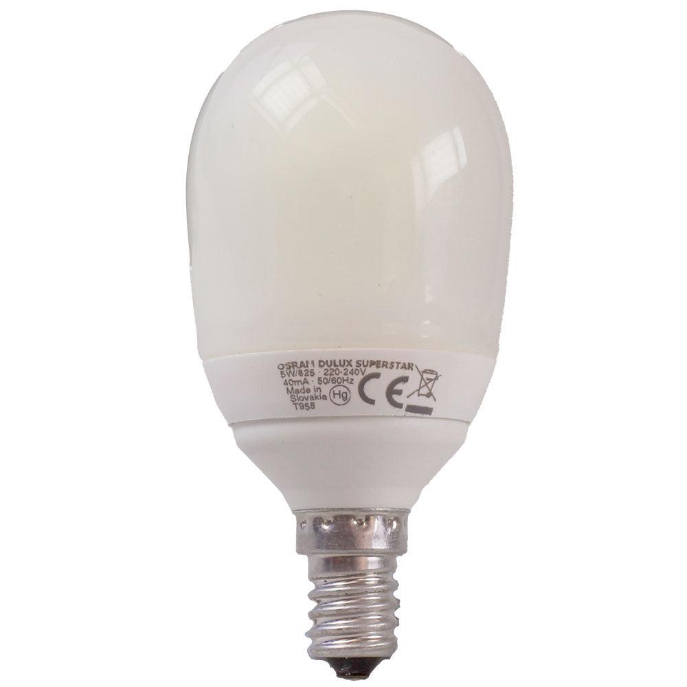 Osram FL-CP-EG45SES5/82 OSR - Osram Energy Saving Bulbs Part Number 4008321943439 <p>MiniBall 45mm 240V 5W E14 Very Warm White 827</p>