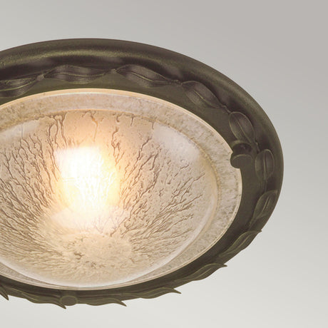 Elstead Lighting Ceiling Flush from the Olivia range. Olivia 1 Light Flush Product Code = OV-F-BLK-GOLD