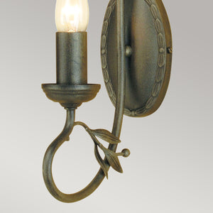 Elstead Lighting Wall Light from the Olivia range. Olivia 1 Light Wall Light Product Code = OV1-BLK-GOLD