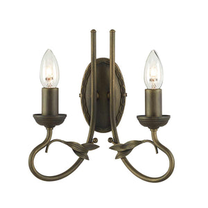 Elstead Lighting Wall Light from the Olivia range. Olivia 2 Light Wall Light Product Code = OV2-BLK-GOLD