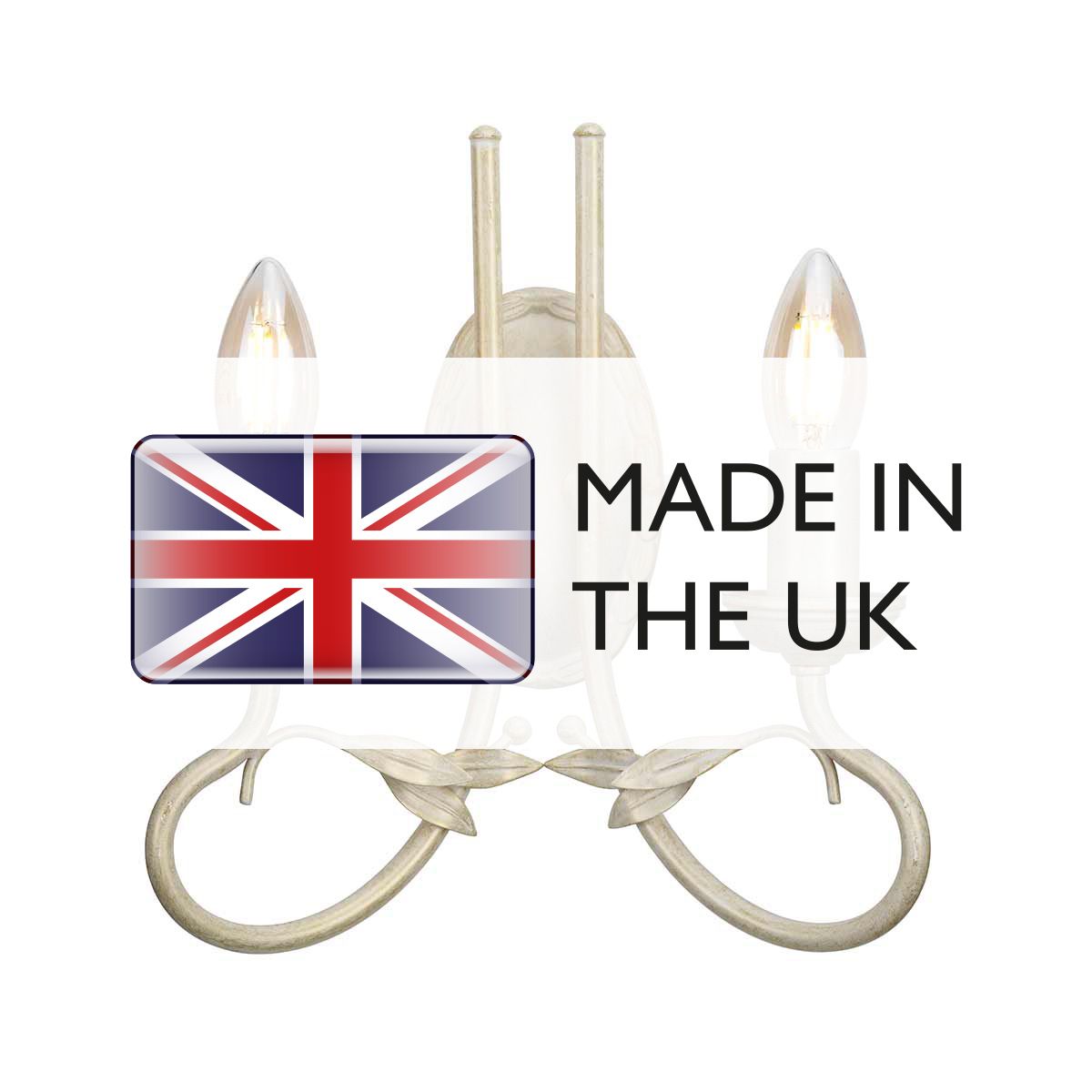 Elstead Lighting Wall Light from the Olivia range. Olivia 2 Light Wall Light – SKU OV2-IVORY-GOLD