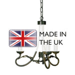 Elstead Lighting Chandelier from the Olivia range. Olivia 3 Light Chandelier – SKU OV3-BLK-GOLD