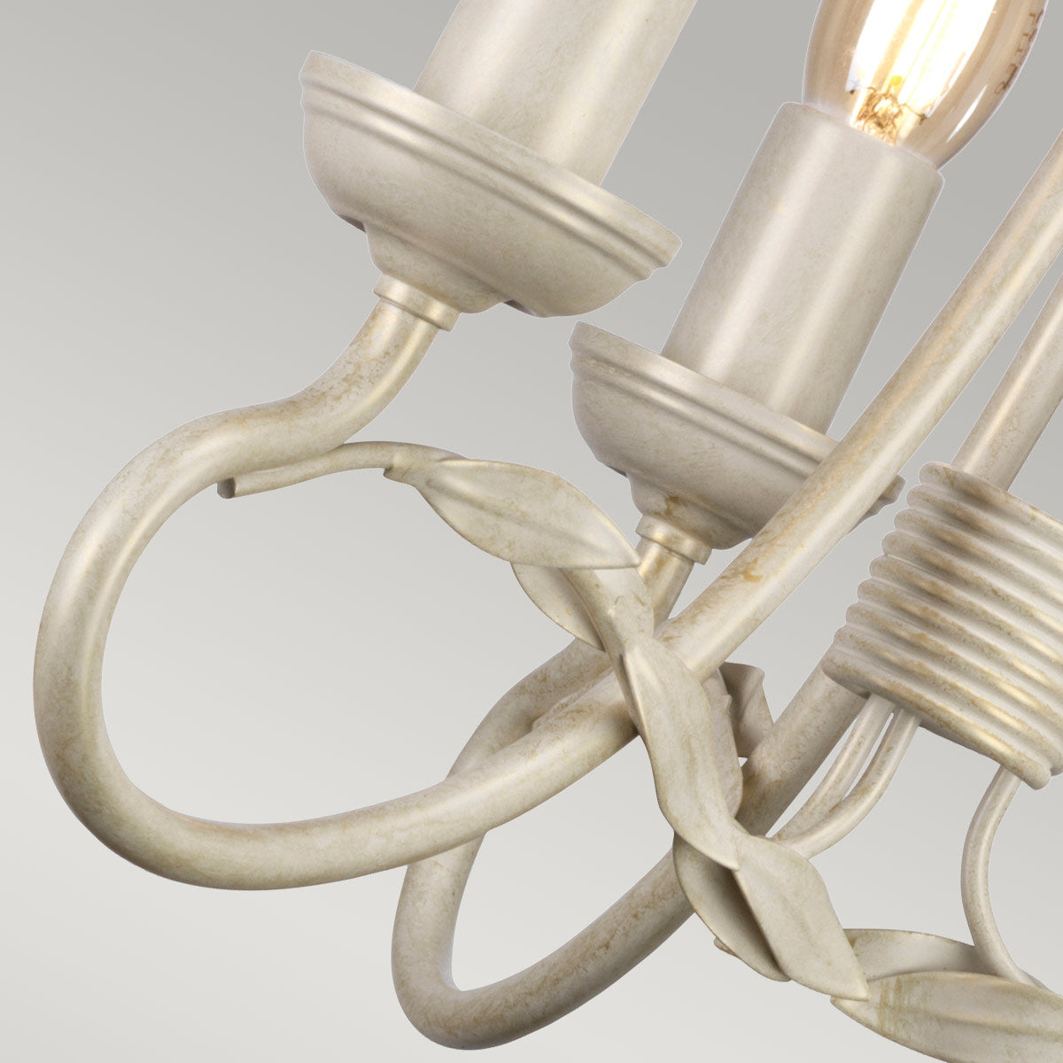 Elstead Lighting Chandelier from the Olivia range. Olivia 3 Light Chandelier Product Code = OV3-IVORY-GOLD