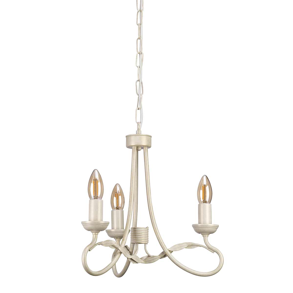Elstead Lighting Chandelier from the Olivia range. Olivia 3 Light Chandelier Product Code = OV3-IVORY-GOLD