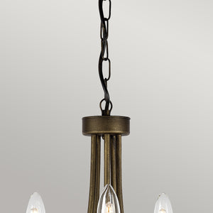 Elstead Lighting Chandelier from the Olivia range. Olivia 5 Light Chandelier Product Code = OV5-BLK-GOLD