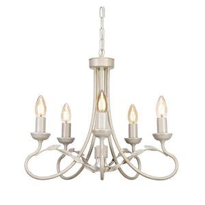Elstead Lighting Chandelier from the Olivia range. Olivia 5 Light Chandelier Product Code = OV5-IVORY-GOLD