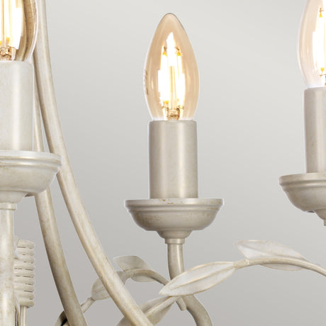 Elstead Lighting Chandelier from the Olivia range. Olivia 5 Light Chandelier Product Code = OV5-IVORY-GOLD