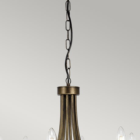 Elstead Lighting Chandelier from the Olivia range. Olivia 8 Light Chandelier Product Code = OV8-BLK-GOLD
