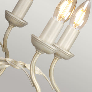 Elstead Lighting Chandelier from the Olivia range. Olivia 8 Light Chandelier Product Code = OV8-IVORY-GOLD