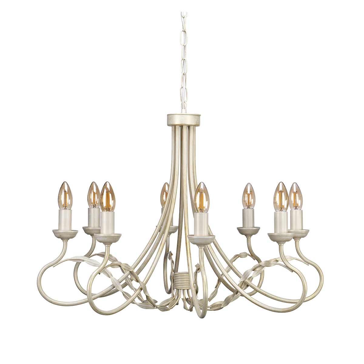 Elstead Lighting Chandelier from the Olivia range. Olivia 8 Light Chandelier Product Code = OV8-IVORY-GOLD