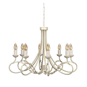 Elstead Lighting Chandelier from the Olivia range. Olivia 8 Light Chandelier Product Code = OV8-IVORY-GOLD