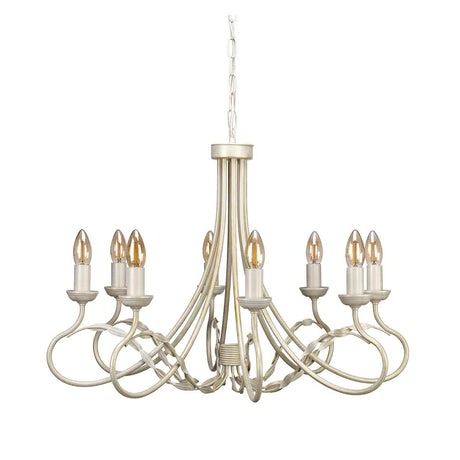 Elstead Lighting Chandelier from the Olivia range. Olivia 8 Light Chandelier Product Code = OV8-IVORY-GOLD