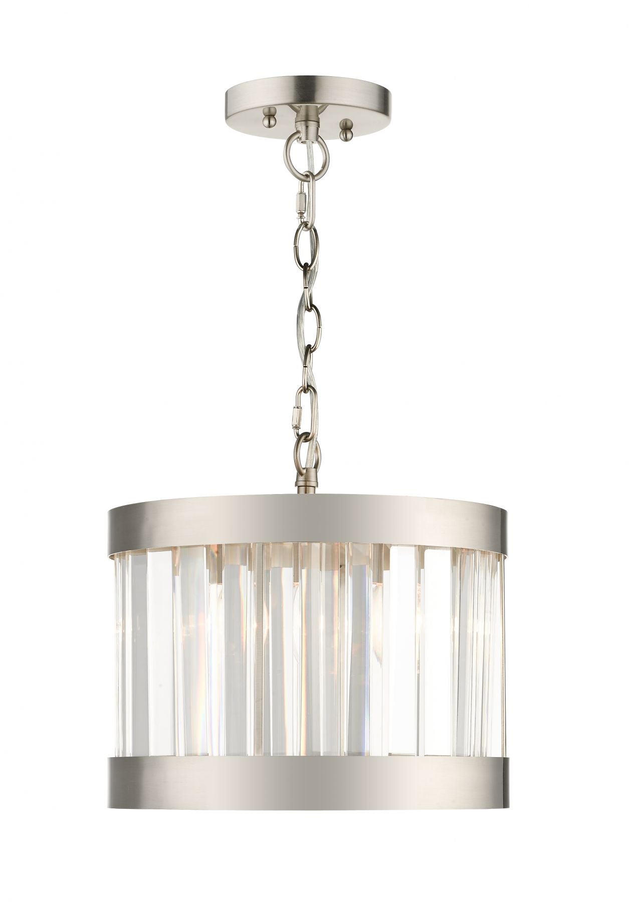 Magnalux Pandora 1 Light Crystal Pendant Satin Chrome Part Number - PAN01SC