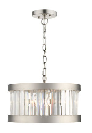 Magnalux Pandora 3 Light Crystal Pendant Satin Chrome Part Number - PAN03SC