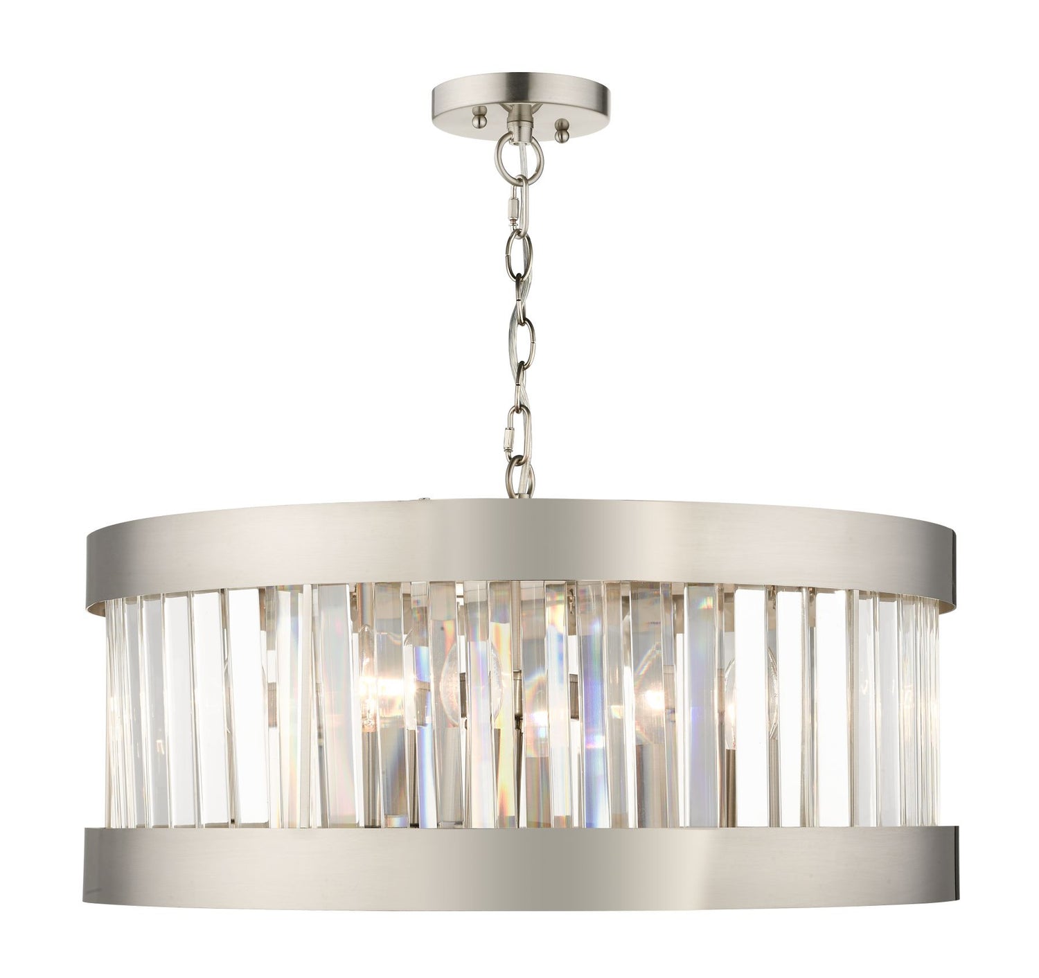 Magnalux Pandora 5 Light Crystal Pendant Satin Chrome Part Number - PAN05SC