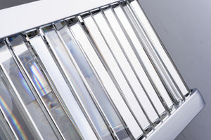 Magnalux Pandora 5 Light Long Crystal Bar Pendant Satin Chrome Part Number - PAN05SCB