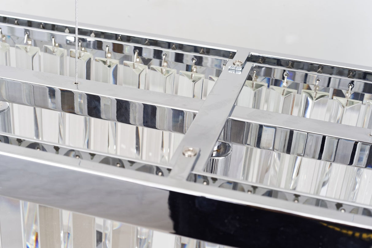 Magnalux Pandora 5 Light Long Crystal Bar Pendant Polished Chrome Part Number - PAN05CHB