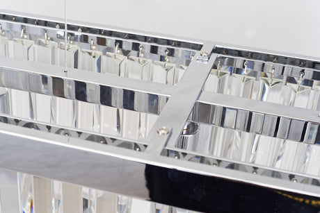 Magnalux Pandora 5 Light Long Crystal Bar Pendant Polished Chrome Part Number - PAN05CHB