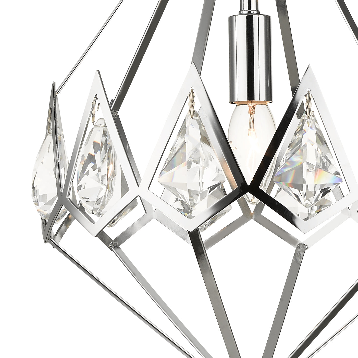 Magnalux Paragon 1 Light Crystal Pendant Polished Chrome Part Number - PAR01CH