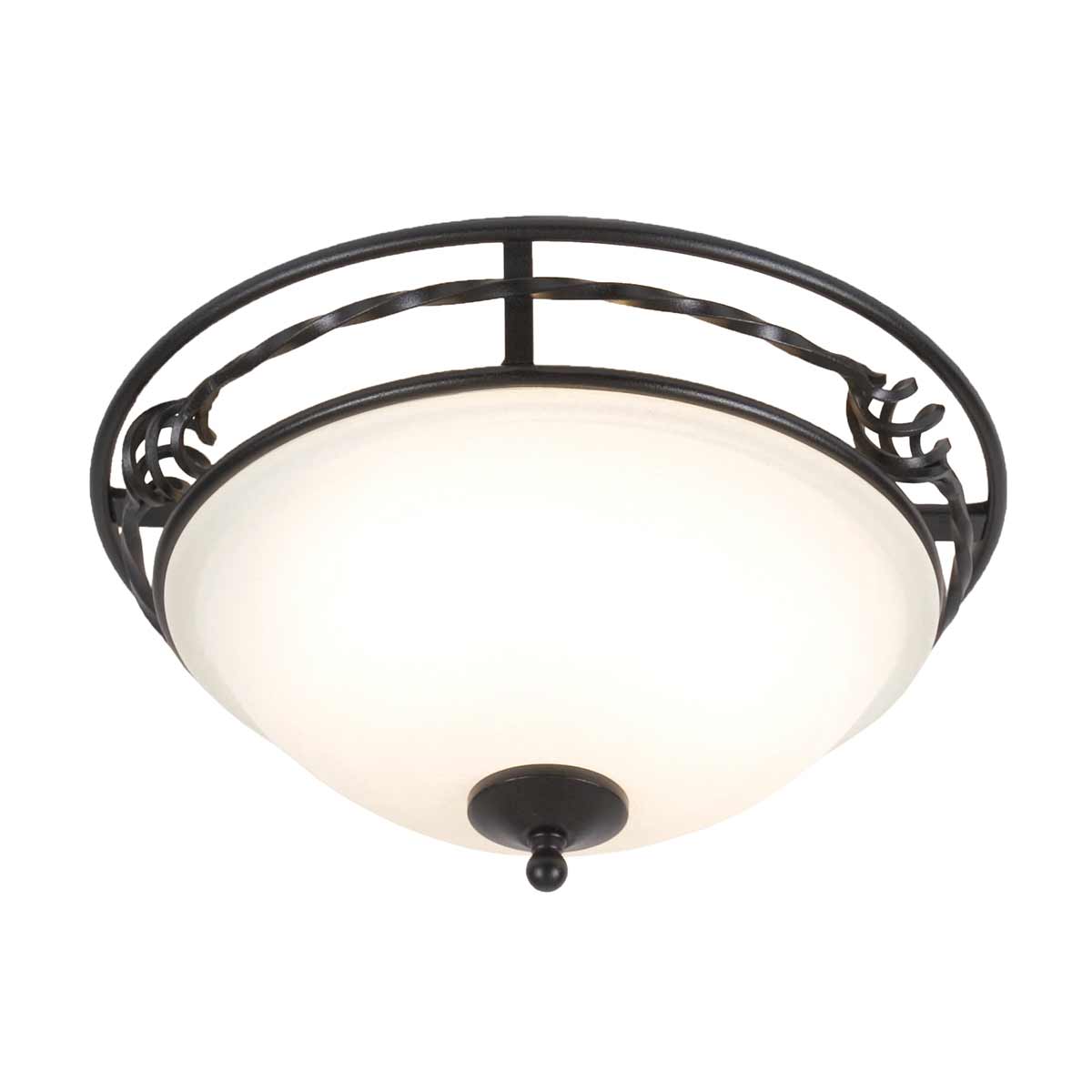 Elstead Lighting Ceiling Flush from the Pembroke range. Pembroke 2 Light Flush Light Style A Product Code = PB-F-A-BLACK