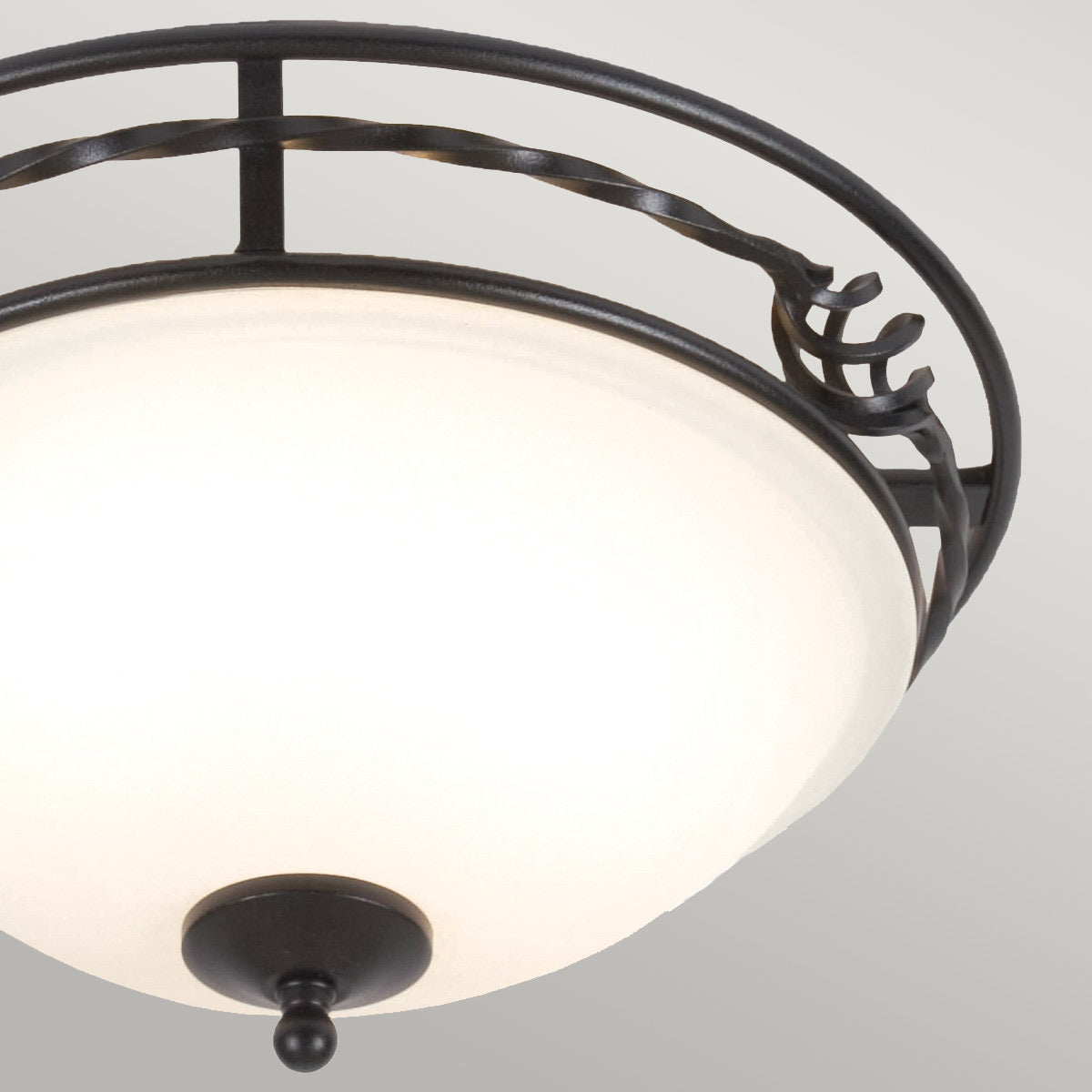 Elstead Lighting Ceiling Flush from the Pembroke range. Pembroke 2 Light Flush Light Style A Product Code = PB-F-A-BLACK
