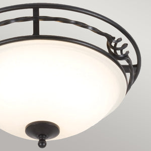Elstead Lighting Ceiling Flush from the Pembroke range. Pembroke 2 Light Flush Light Style A Product Code = PB-F-A-BLACK