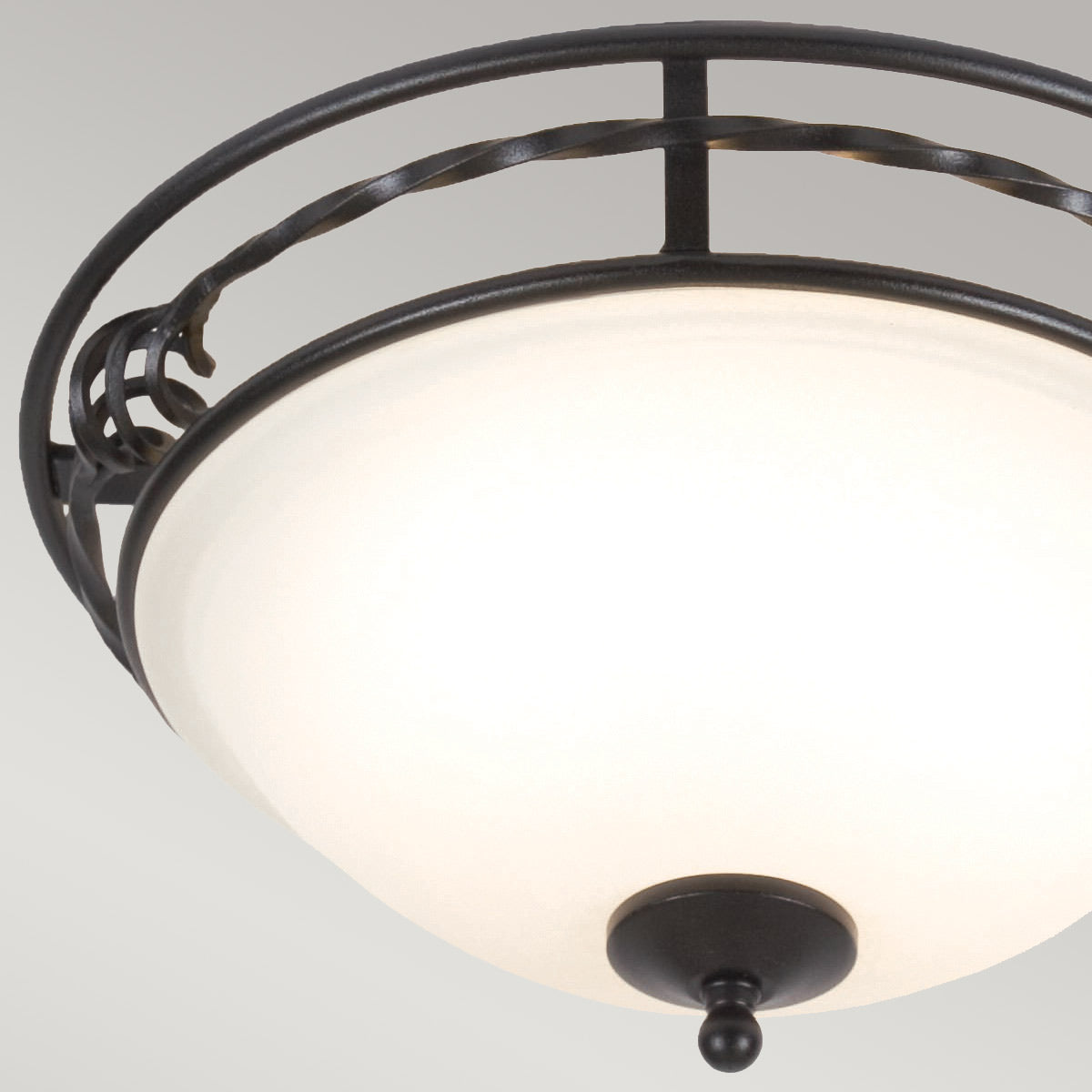 Elstead Lighting Ceiling Flush from the Pembroke range. Pembroke 2 Light Flush Light Style A Product Code = PB-F-A-BLACK