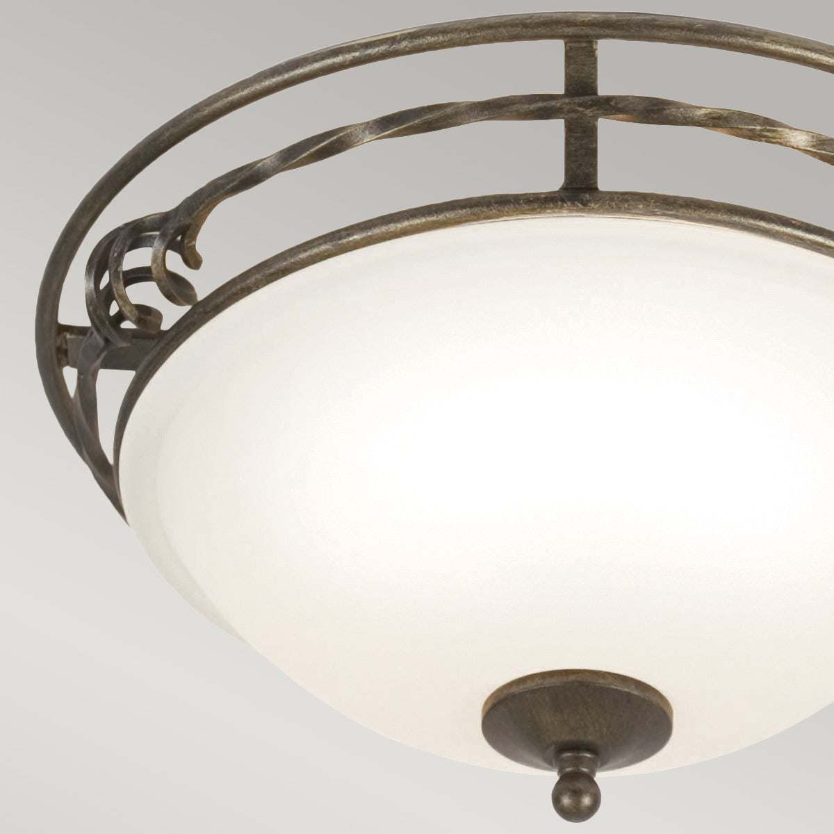 Elstead Lighting Ceiling Flush from the Pembroke range. Pembroke 2 Light Flush Light Style A Product Code = PB-F-A-BLK-GOLD