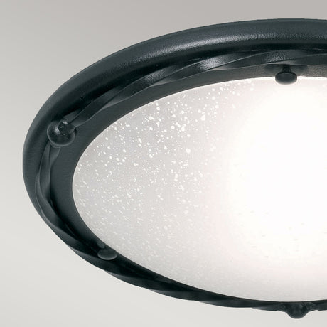 Elstead Lighting Ceiling Flush from the Pembroke range. Pembroke 1 Light Flush Light Style B Product Code = PB-F-B-BLACK