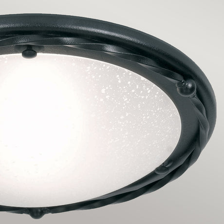 Elstead Lighting Ceiling Flush from the Pembroke range. Pembroke 1 Light Flush Light Style B Product Code = PB-F-B-BLACK
