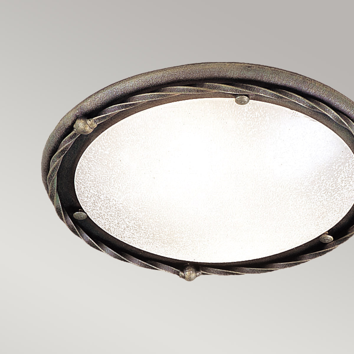 Elstead Lighting Ceiling Flush from the Pembroke range. Pembroke 1 Light Flush Light Style B Product Code = PB-F-B-BLK-GOLD