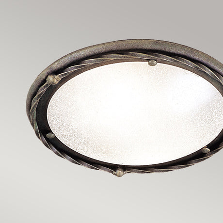 Elstead Lighting Ceiling Flush from the Pembroke range. Pembroke 1 Light Flush Light Style B Product Code = PB-F-B-BLK-GOLD