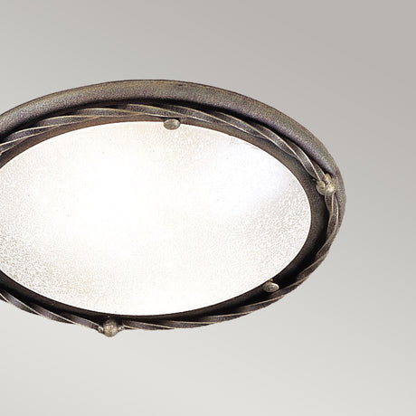 Elstead Lighting Ceiling Flush from the Pembroke range. Pembroke 1 Light Flush Light Style B Product Code = PB-F-B-BLK-GOLD