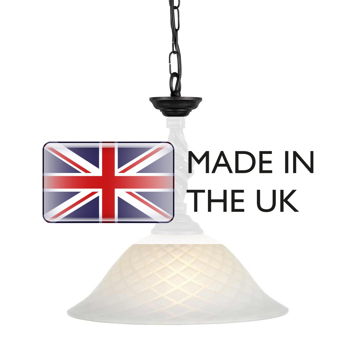 Elstead Lighting Pembroke 1 Light Pendant – SKU PB-P-BLACK