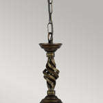 Elstead Lighting Pendant from the Pembroke range. Pembroke 1 Light Pendant Product Code = PB-P-BLK-GOLD