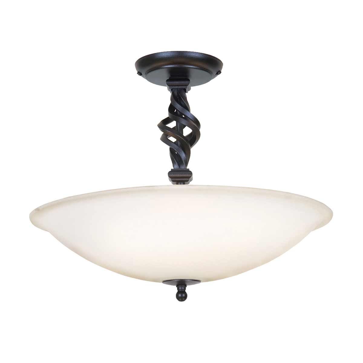 Elstead Lighting Ceiling Semi-Flush from the Pembroke range. Pembroke 3 Light Semi-Flush – SKU PB-SF-A-BLACK