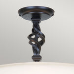 Elstead Lighting Ceiling Semi-Flush from the Pembroke range. Pembroke 3 Light Semi-Flush – SKU PB-SF-A-BLACK
