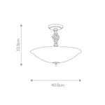 Elstead Lighting Ceiling Semi-Flush from the Pembroke range. Pembroke 3 Light Semi-Flush – SKU PB-SF-A-BLACK