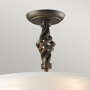 Elstead Lighting Ceiling Semi-Flush from the Pembroke range. Pembroke 3 Light Semi-Flush Product Code = PB-SF-A-BLK-GOLD