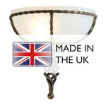 Elstead Lighting Wall Light from the Pembroke range. 1 Light Wall Uplighter – SKU PB-WU-BLK-GOLD