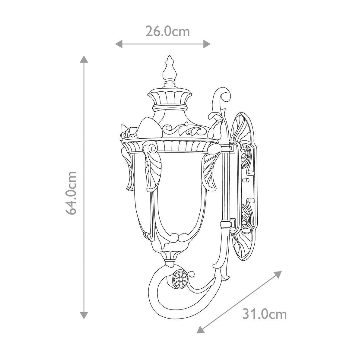 Elstead Lighting Outdoor Wall Light from the Philadelphia range. Philadelphia 3 Light Large Wall Lantern – SKU PH1-L-OB