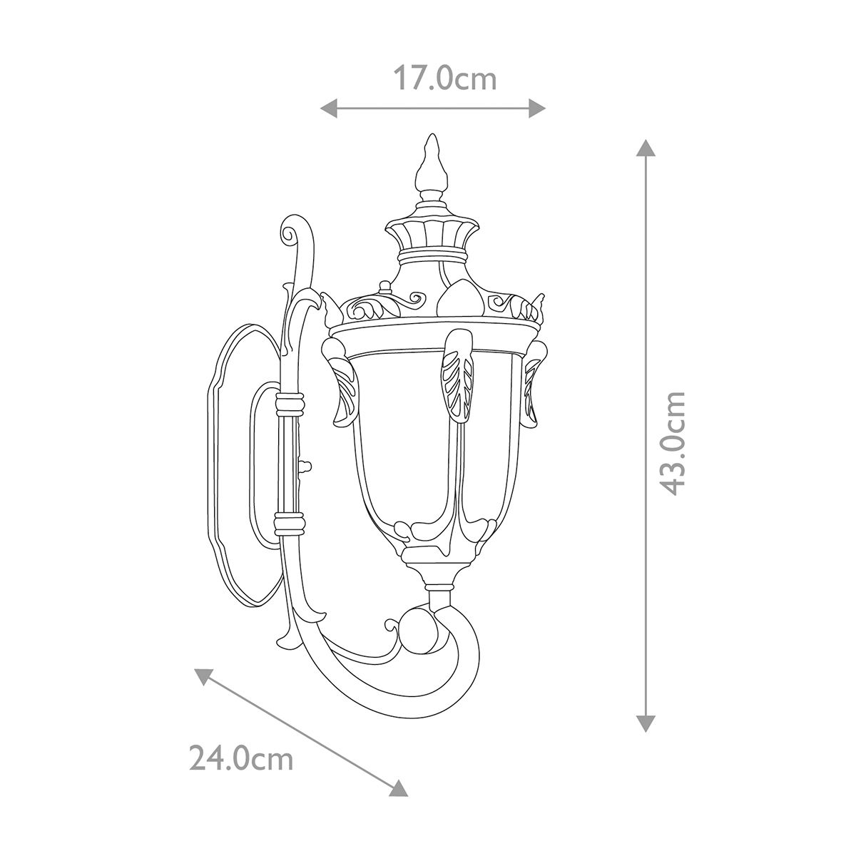 Elstead Lighting Outdoor Wall Light from the Philadelphia range. Philadelphia 1 Light Small Wall Lantern – SKU PH1-S-OB