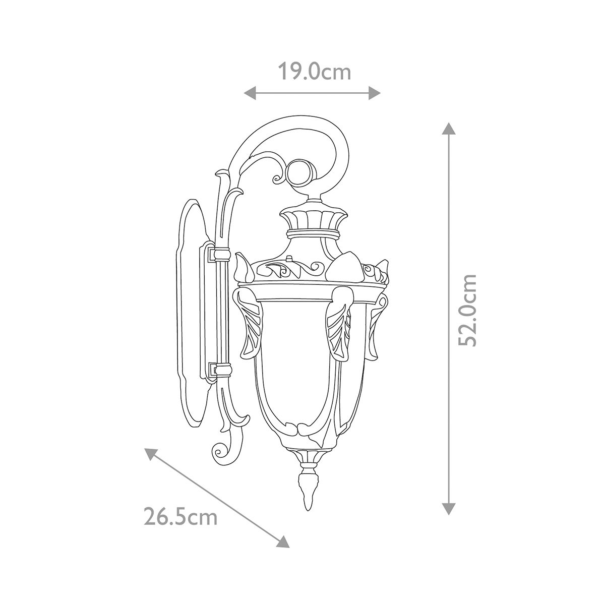 Elstead Lighting Outdoor Wall Light from the Philadelphia range. Philadelphia 1 Light Medium Down Wall Lantern – SKU PH2-M-OB