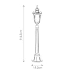 Elstead Lighting Pillar Lantern from the Philadelphia range. Philadelphia 1 Light Medium Pillar – SKU PH4-M-OB