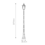 Elstead Lighting Lamp Post from the Philadelphia range. Philadelphia 3 Light Large Lamp Post – SKU PH5-L-OB