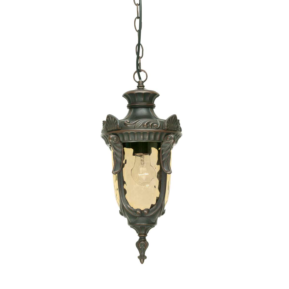 Elstead Lighting Outdoor Hanging from the Philadelphia range. Philadelphia 1 Light Medium Chain Lantern Product Code = PH8-M-OB